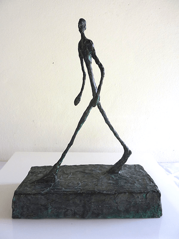 Sculpture in the style of Alberto Giacometti, created and signed by Robert Driessen