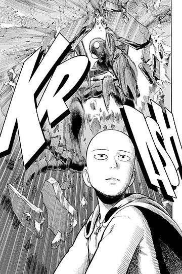 ONE, Panels from the One-Punch Man Manga, Volume 1 (2012). Courtesy: Right Stuf Anime/Gabbing Geek