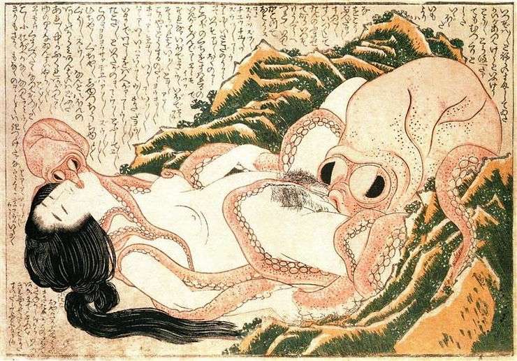 ‘Dream of The Fisherman’s Wife’, 1814, by Katsushika Hokusai