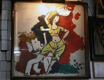 M. F. Husain's 'Gaja Gamini' at Azad Hind Dhaba, Image credits: India Today